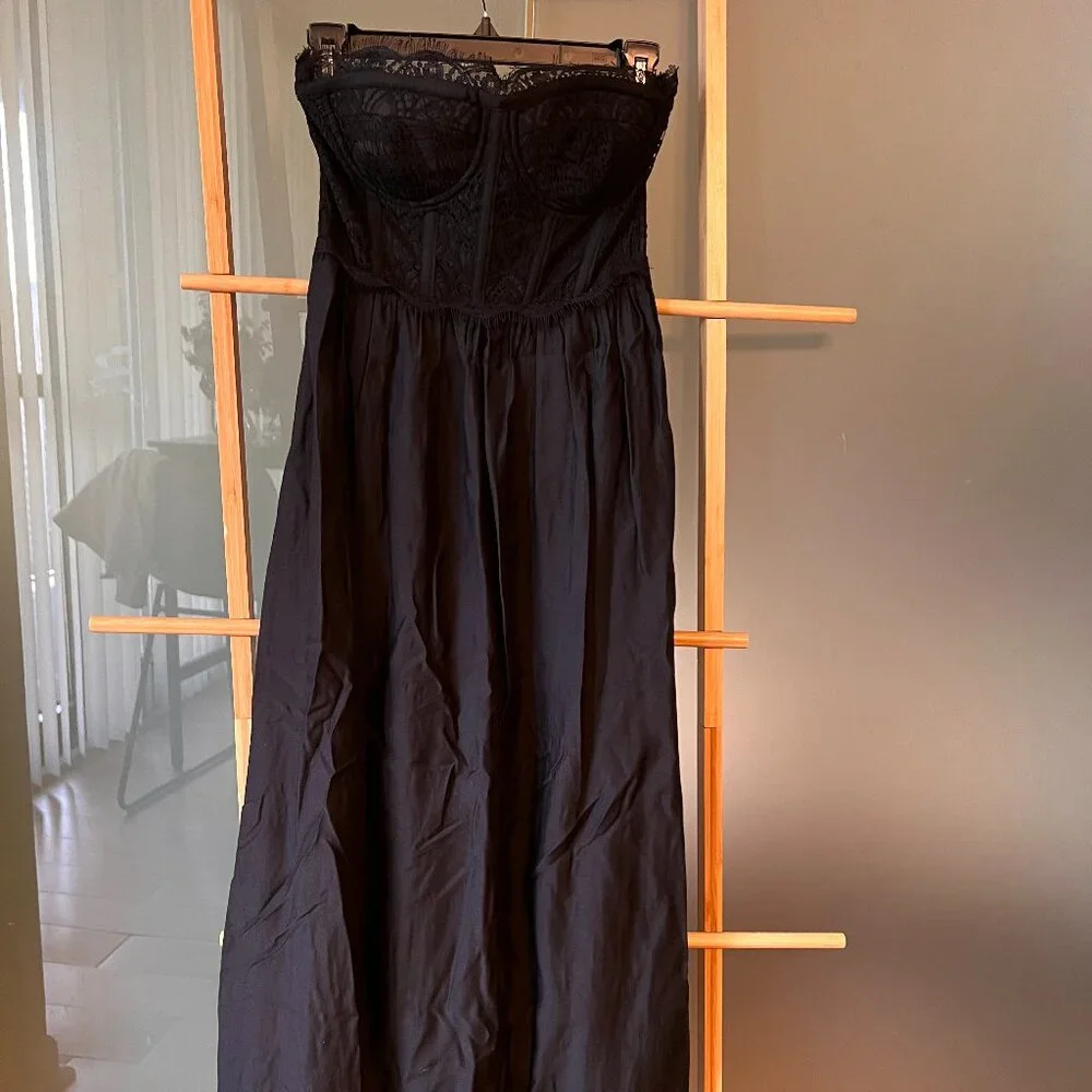 Black Corset Midi Dress - Picture 2 of 5